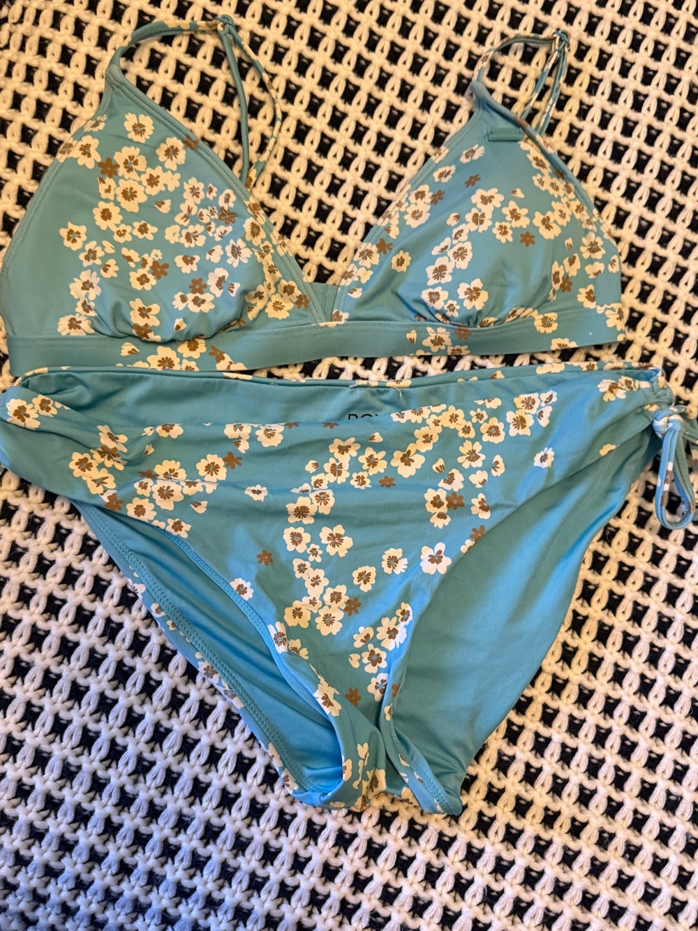 Roxy Maui Blue Margarita Floral Bikini Set